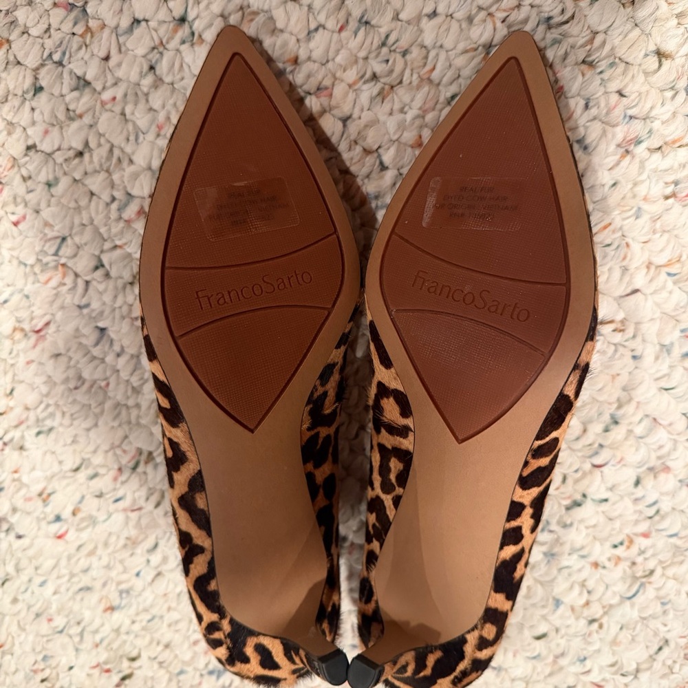 Franco Sarto Leopard Print Heels - Picture 3 of 7